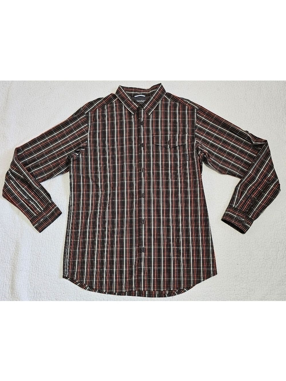 Columbia Lightweight Back Vented Omni Wick Plaid Button Down Shirt